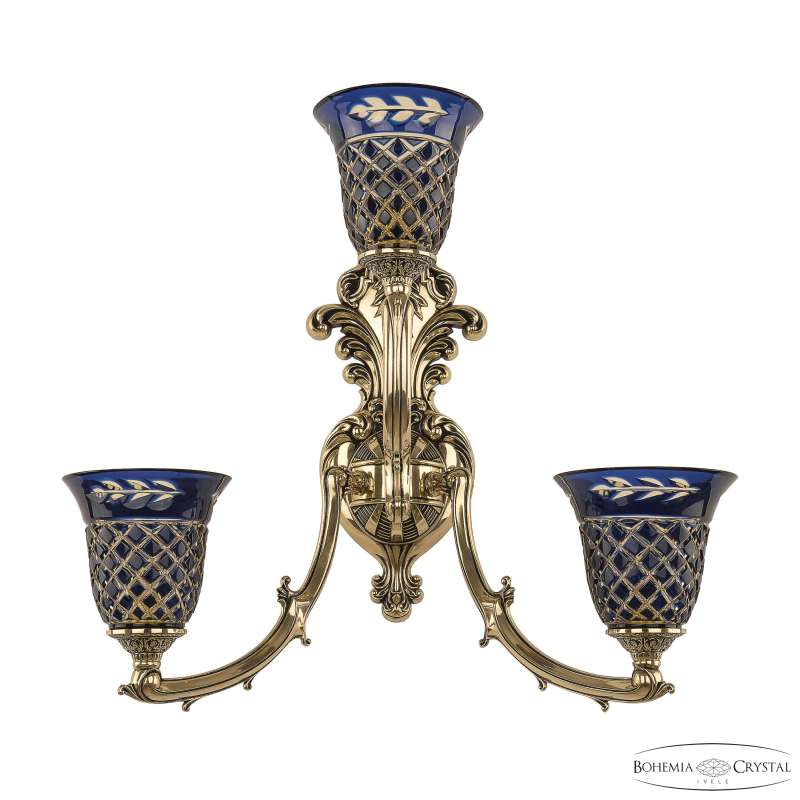 Бра Bohemia Ivele Crystal Verona 7211B15/2+1/210 GB P2 U Amber-Blue/H-1J в Санкт-Петербурге