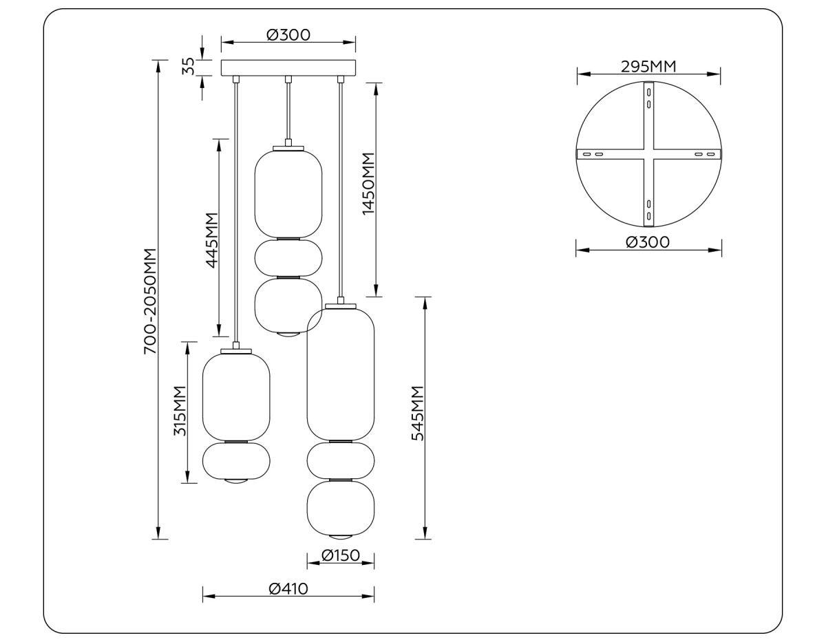 Подвесной светильник Ambrella Light High Light Modern LH11036 в #REGION_NAME_DECLINE_PP#