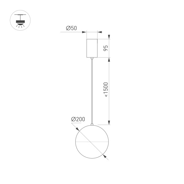 Подвесной светильник Arlight  SP-Emisfero-R200-16W Day4000 035991 в Санкт-Петербурге