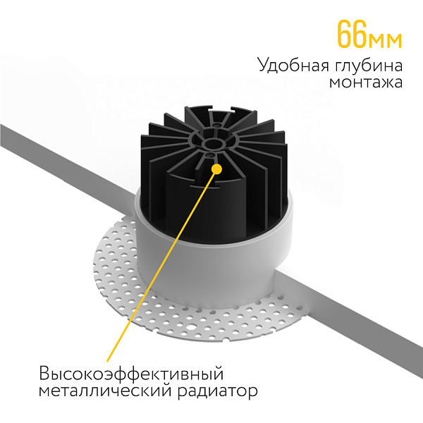 Встраиваемый светодиодный светильник (под шпаклевку) Ledron Strong mini DL3281 White 3000K 00000019078 в Санкт-Петербурге