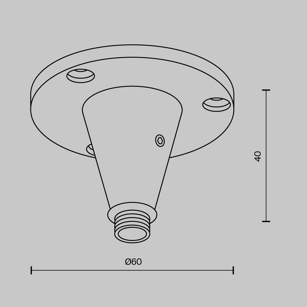 Фиксатор для накладного монтажа Maytoni Shelf CA026BS-B в Санкт-Петербурге