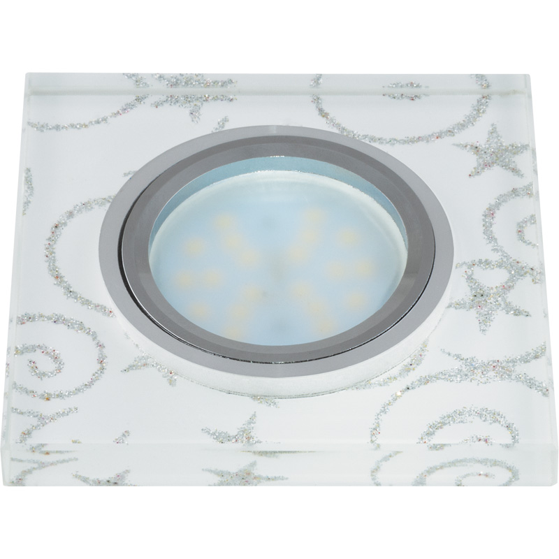 Встраиваемый светильник Fametto Peonia DLS-P203 GU5.3 CHROME/WHITE 10127 в Санкт-Петербурге