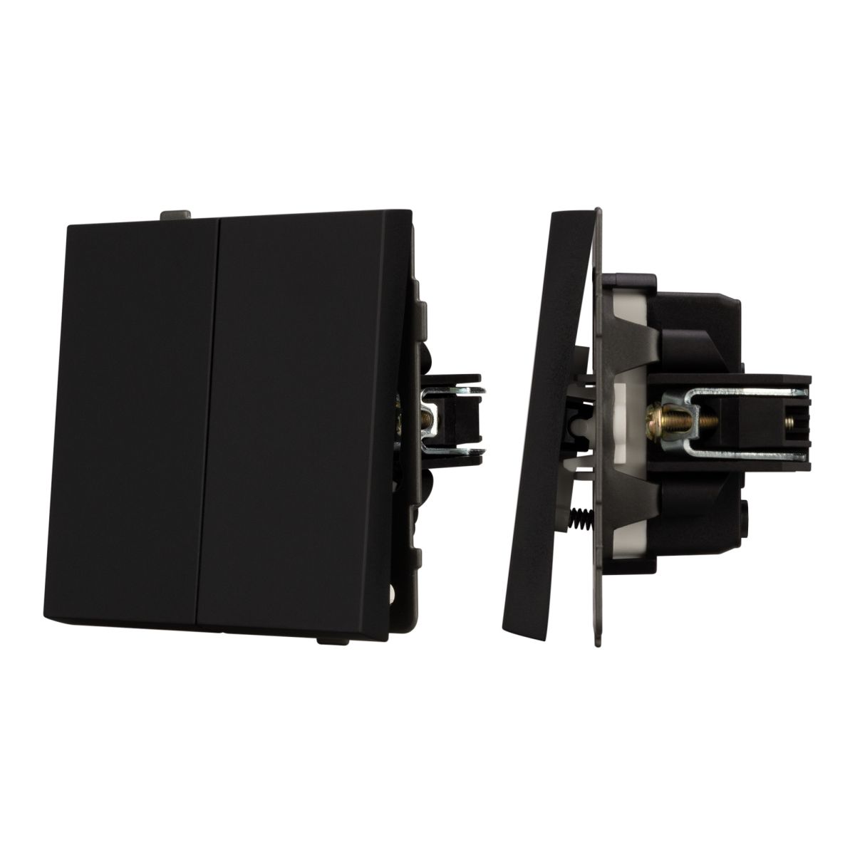 Механизм выключателя двухклавишный непроходной Arlight SWT-TENDO-MK02-SFPL-BK (230V, 10A) 054544 в Санкт-Петербурге