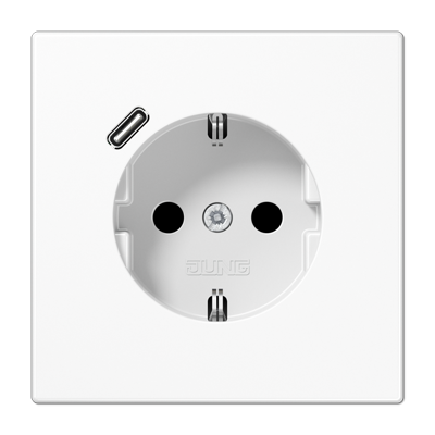 Розетка 2K+З USB Typ C Jung LS1520-18CWW в Санкт-Петербурге