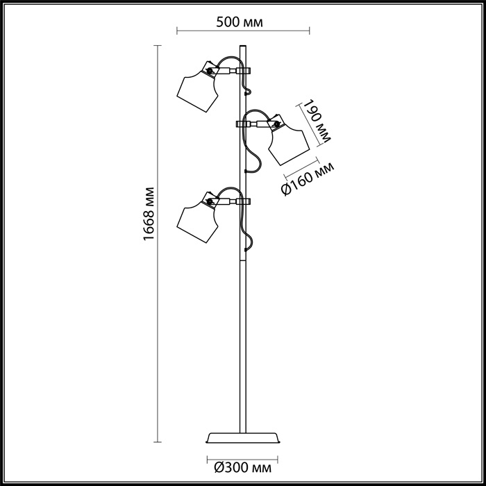 Торшер Odeon Light Osta 4084/3F в Санкт-Петербурге