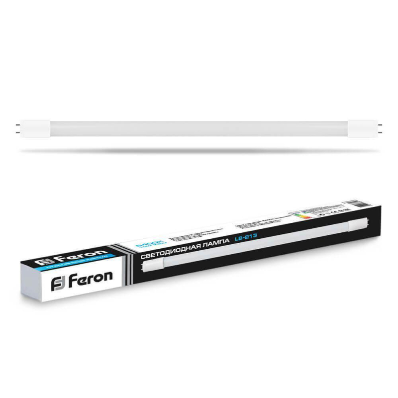 Лампа светодиодная Feron G13 10W 6400K Трубчатая Матовая LB-213 25499 в Санкт-Петербурге