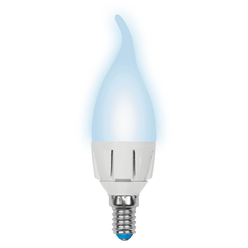 Лампа светодиодная (UL-00000769) Uniel E14 7W 4500K матовая LED-CW37-7W/NW/E14/FR PLP01WH в Санкт-Петербурге