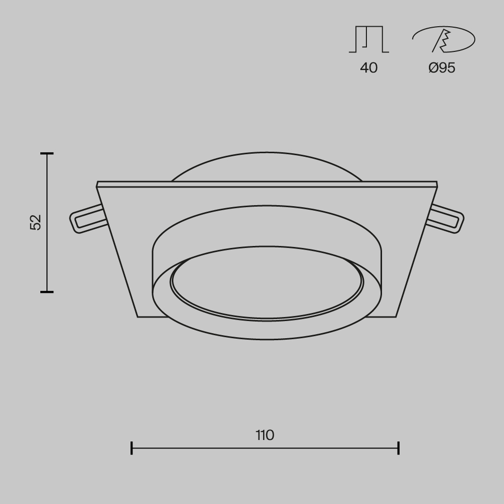 Встраиваемый светильник Maytoni Technical Hoop DL086-GX53-SQ-WS в #REGION_NAME_DECLINE_PP#