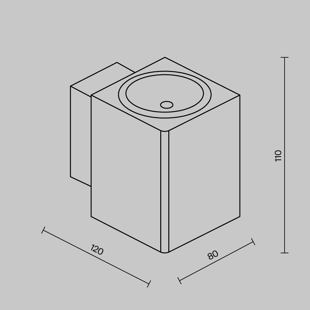 Уличный настенный светильник Maytoni Block O507WL-L5W3K в Санкт-Петербурге