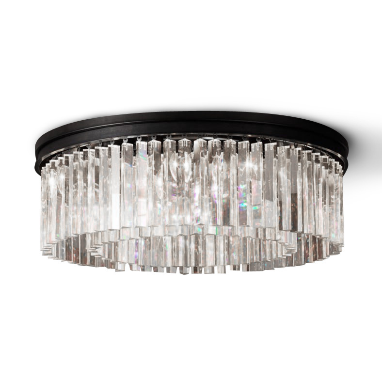 Потолочная люстра Delight Collection 1920s Odeon KR0387C-10B/P black/clear в Санкт-Петербурге