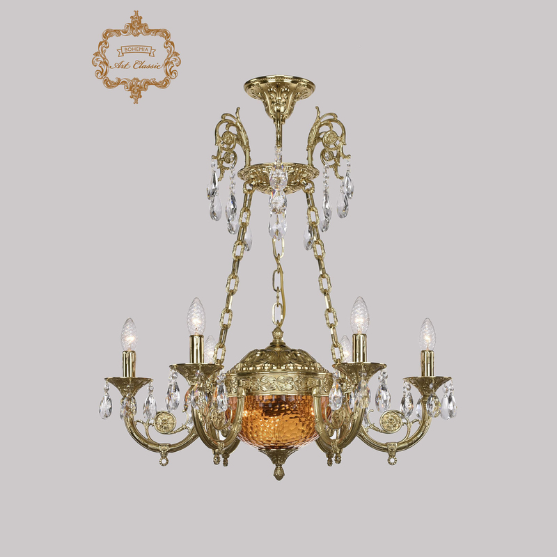 Подвесная люстра Art Classic 31.44.6.KR175SP.250IT.G.Sp.Amber.1C в Санкт-Петербурге