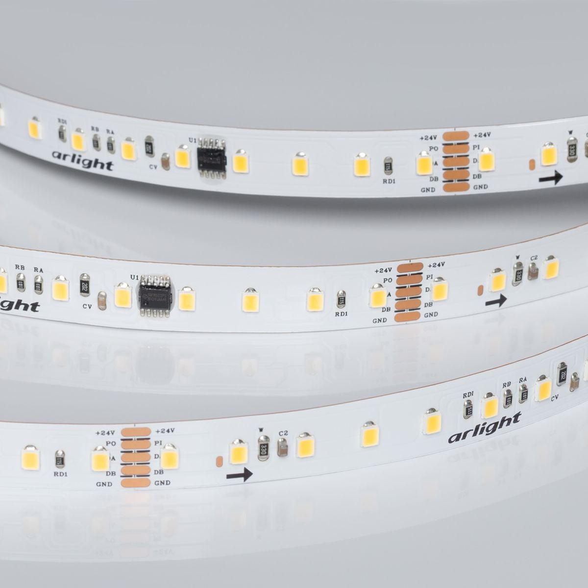 Светодиодная лента Arlight DMX-A96-12mm 24V Day4000-PX12 (14 W/m, IP20, 5m) (CRI>90) 058172 в Санкт-Петербурге