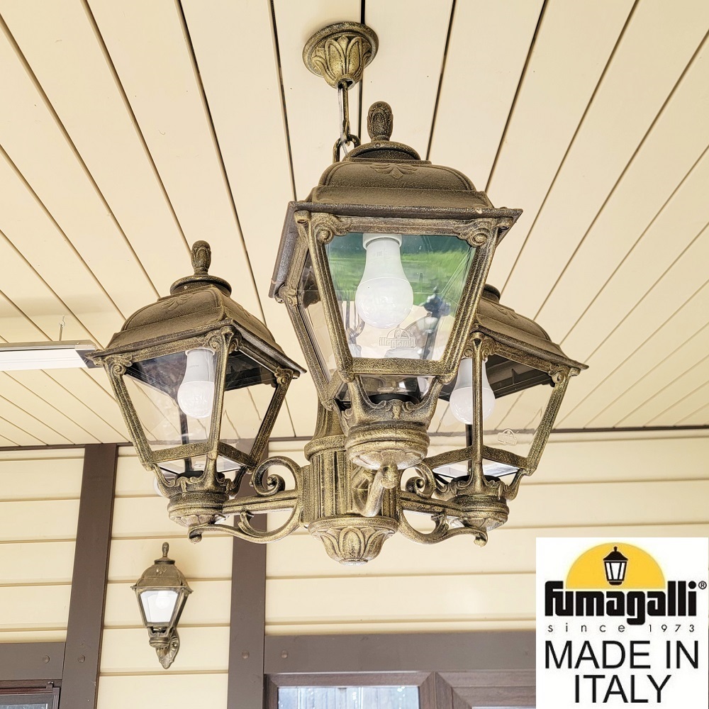 Уличный подвесной светильник Fumagalli SICHEM/CEFA 3L U23.120.S30.BXE27 в Санкт-Петербурге