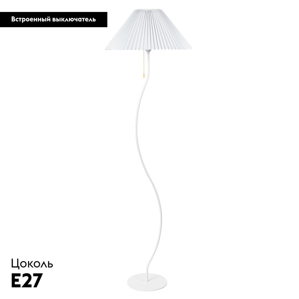 Торшер Arte Lamp Agatha A5069PN-1WH в Санкт-Петербурге