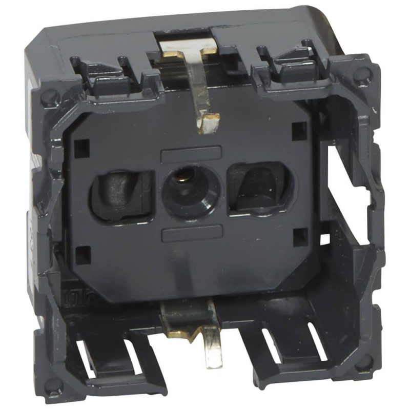 Розетка 2К+З Legrand Celiane 16A 230V с/з со шторками безвинтовой зажим немецкий стандарт 067153 в Санкт-Петербурге