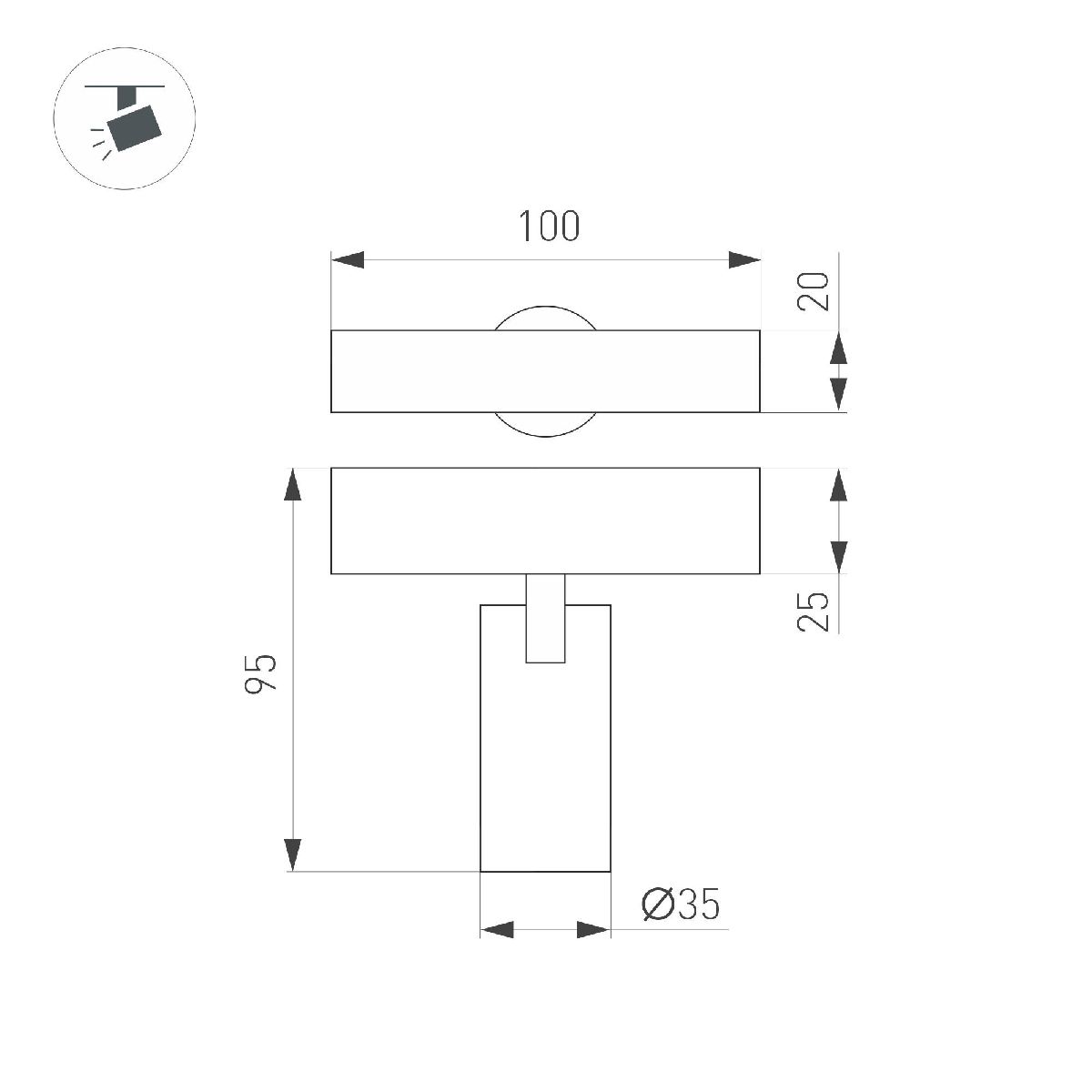 Трековый магнитный светильник Arlight MAG-SPOT-25-R65-5W Day4000 050073 в Санкт-Петербурге