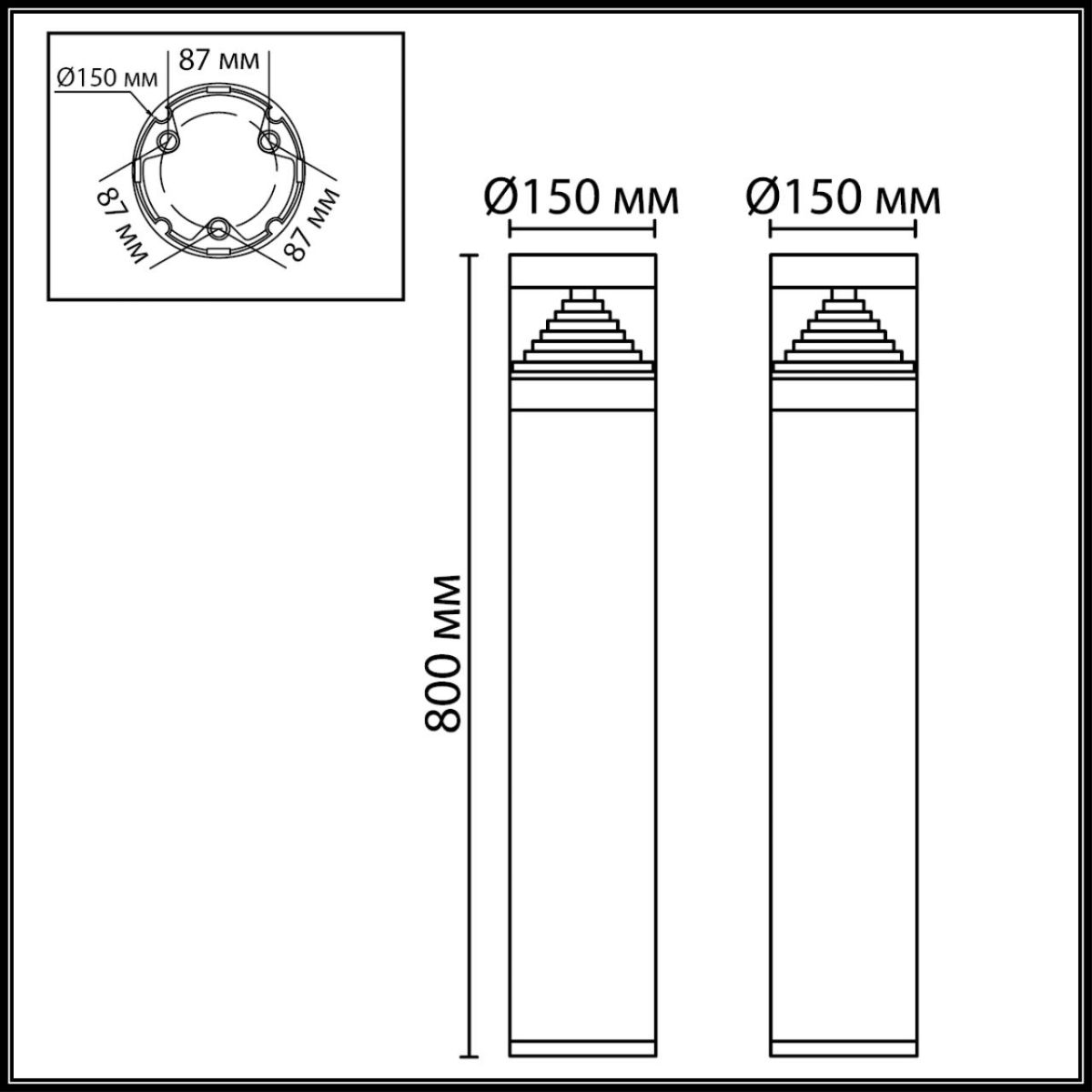 Ландшафтный светильник Odeon Light Nature Hulk 7140/20GLA в Санкт-Петербурге