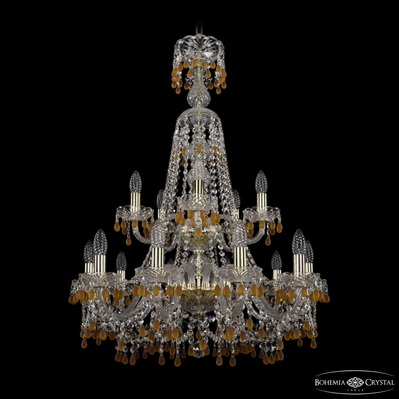 Подвесная люстра Bohemia Ivele Crystal 1410/10+5/240/XL-91/2d G V1003 в Санкт-Петербурге