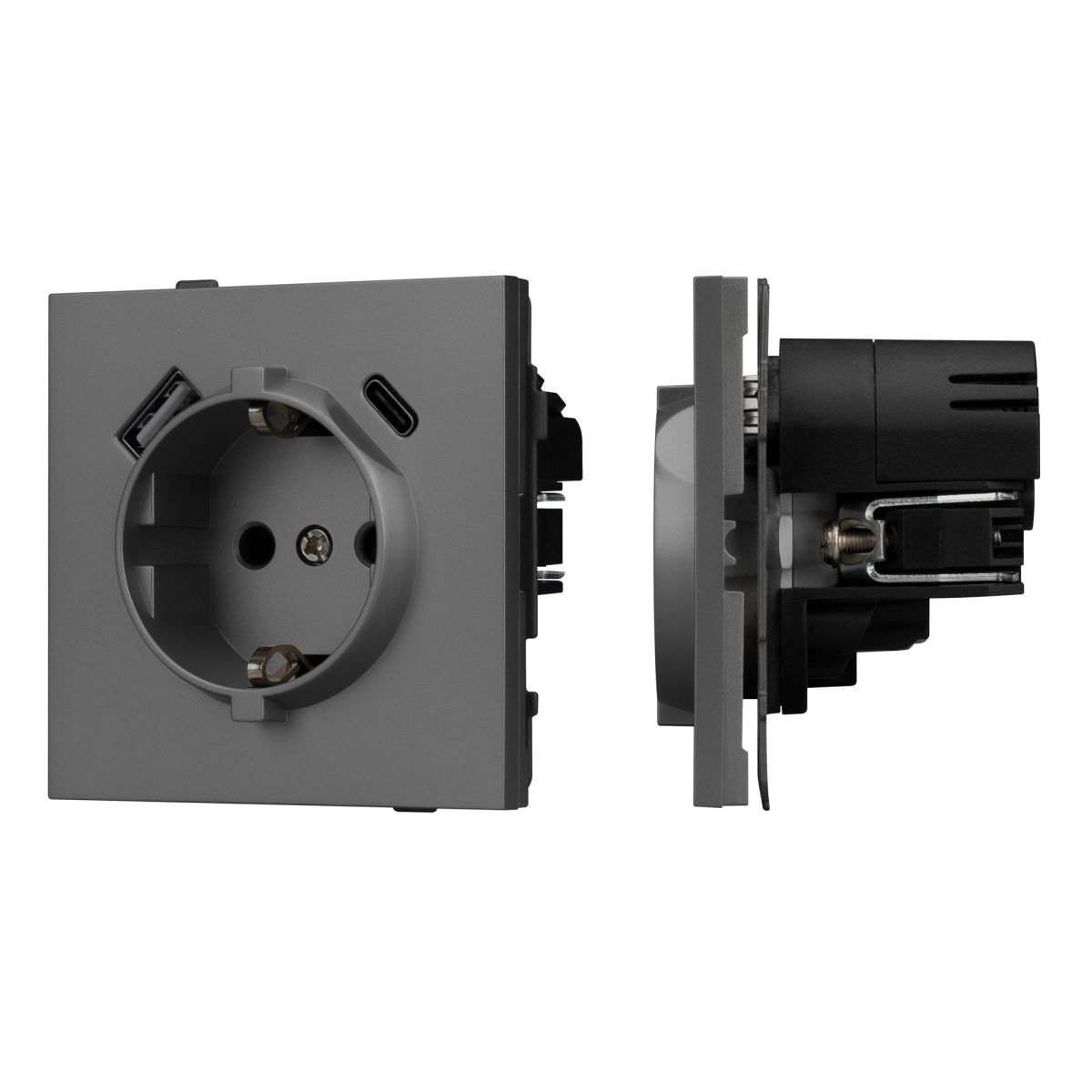 Механизм розетки с USB зарядкой Arlight SCT-TENDO-MUAC-SFPL-GR (230V, 16A) 054609 в Санкт-Петербурге