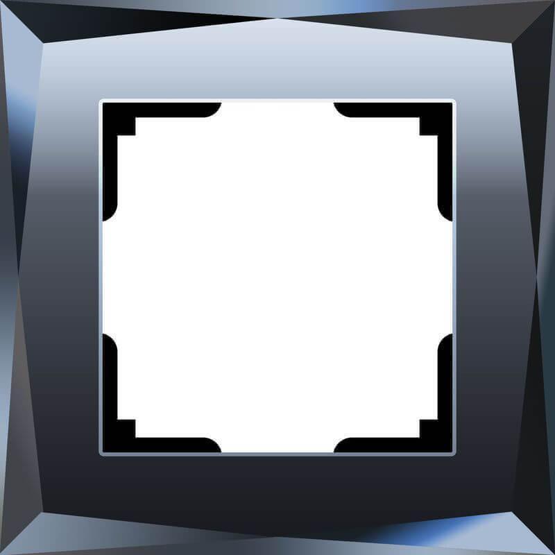 Рамка Werkel Diamant на 1 пост черный WL08-Frame-01 4690389054396 в Санкт-Петербурге