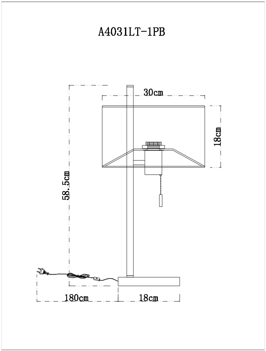 Настольная лампа Arte Lamp Proxima A4031LT-1PB в Санкт-Петербурге