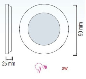 Встраиваемый светильник SLIM-3 Horoz Electric 056-003-0003 3W 4200K HRZ33002846 в Санкт-Петербурге