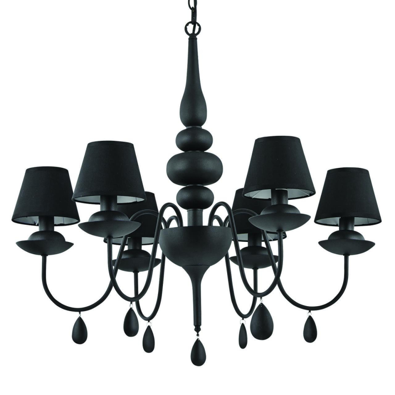 Подвесная люстра Ideal Lux Blanche SP6 Nero 111872 в #REGION_NAME_DECLINE_PP#