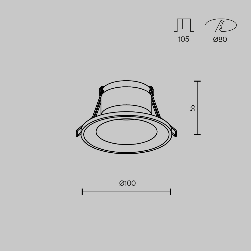 Встраиваемый светильник Maytoni Spark DL094-GU10-W в Санкт-Петербурге