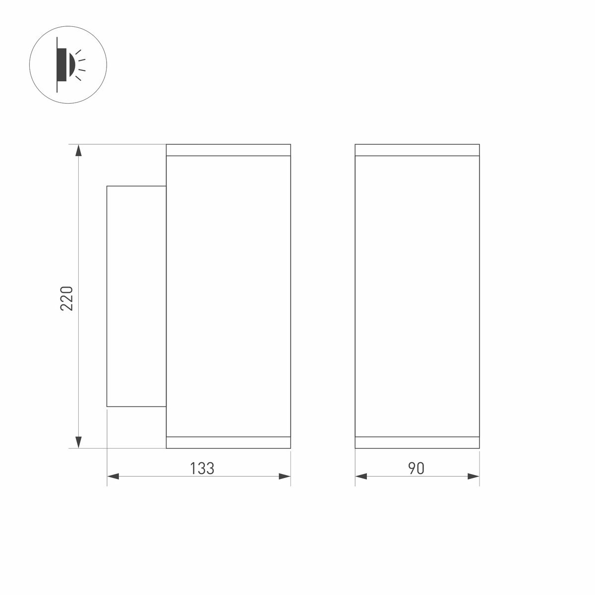 Уличный настенный светильник Arlight LGD-Forma-Wall-Twin-R90-2x12W Day4000 037250 в Санкт-Петербурге