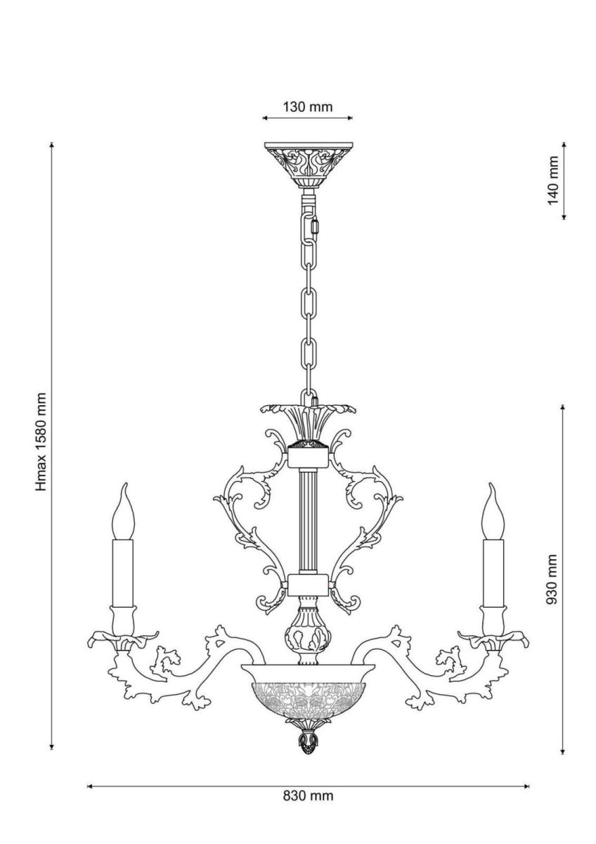 Подвесная люстра Lucia Tucci Firenze 1781.15.3 Antique Gold в Санкт-Петербурге