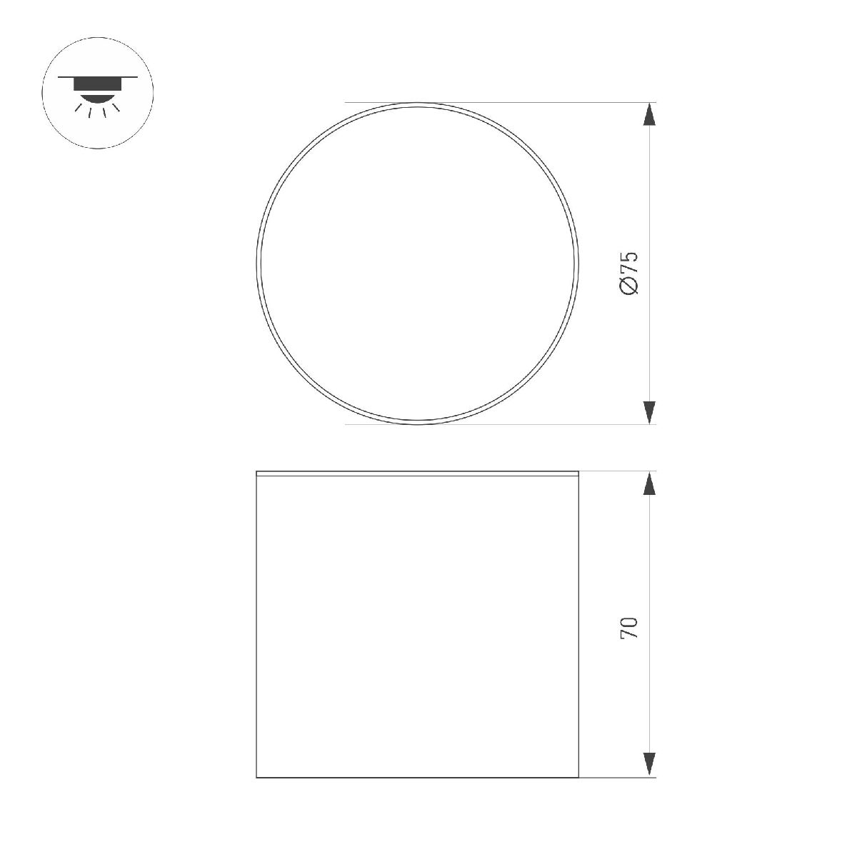 Накладной светильник Arlight SP-CYLINDO-R75-7W Warm3000 (WH, 110 deg, 230V) 043955 в Санкт-Петербурге