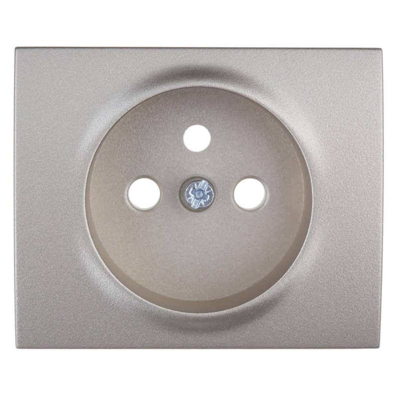 Лицевая панель Legrand Galea Life розетки 2К+З французский стандарт титановая 771427 в Санкт-Петербурге