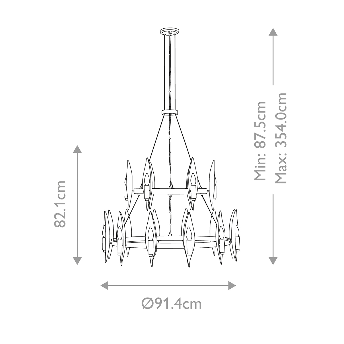 Подвесная люстра Hinkley Willow QN-WILLOW18-CBK в Санкт-Петербурге