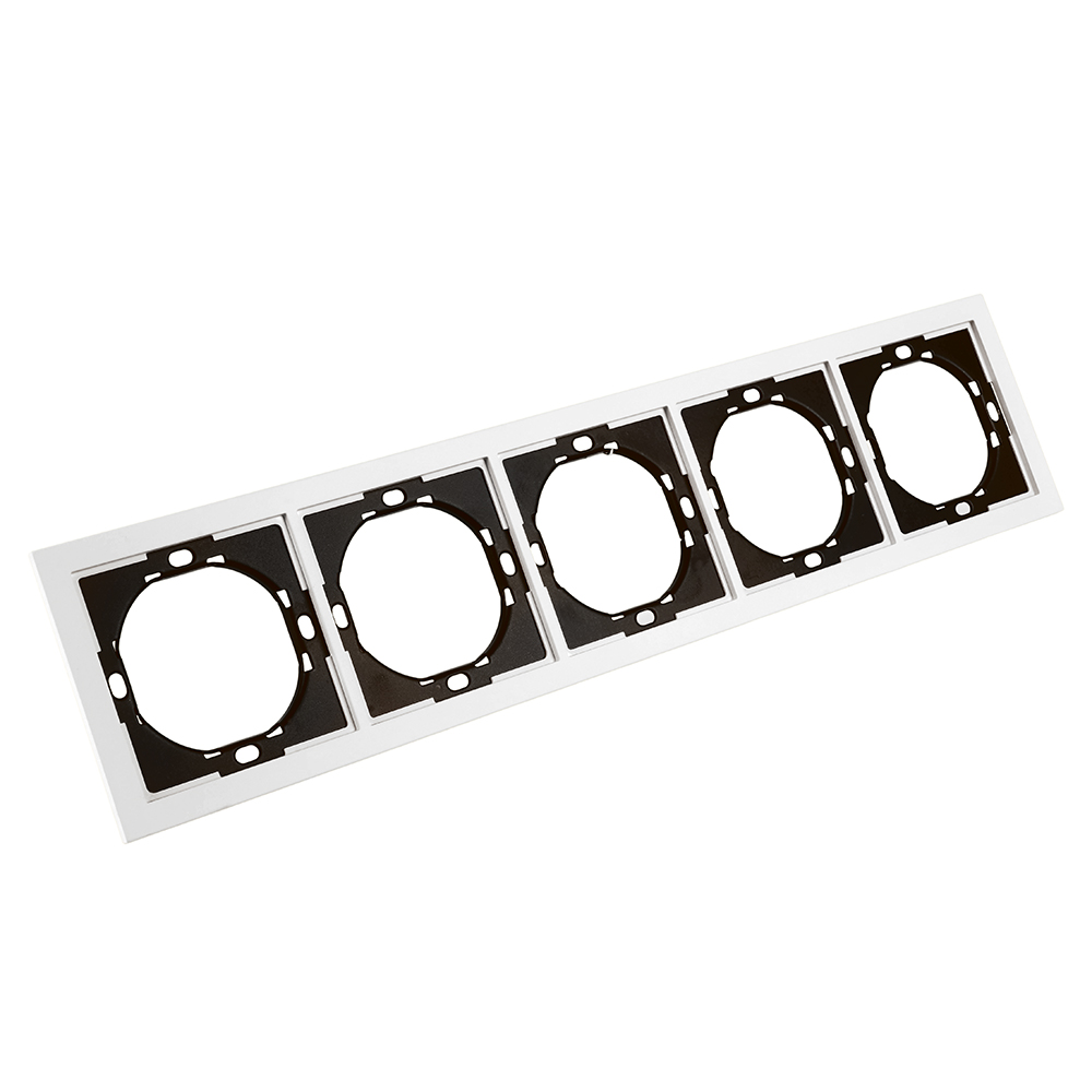 Рамка 5-местная Stekker Мия PFR00-3005-01 белая магнолия 50460 в Санкт-Петербурге