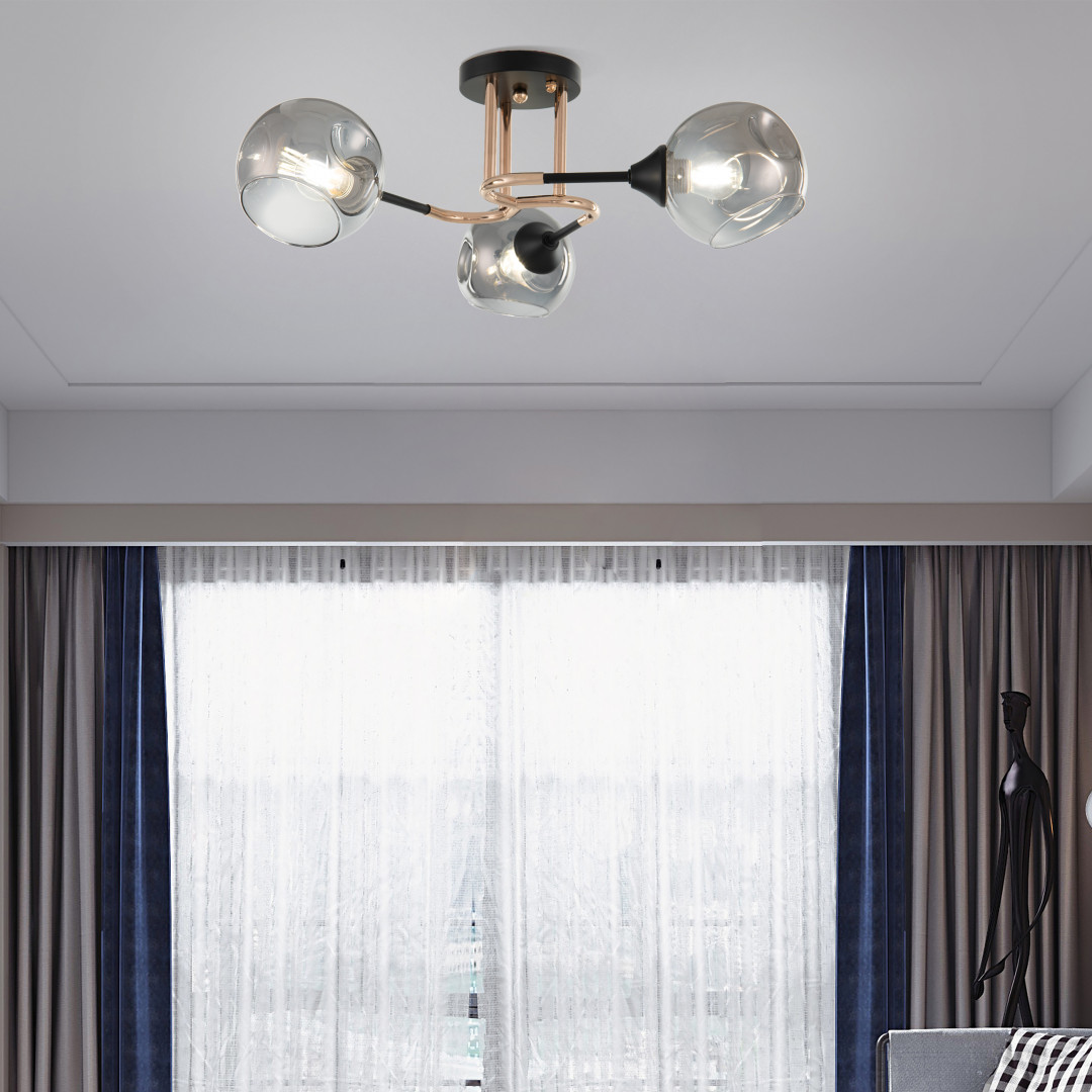 Потолочная люстра Arte Milano Amalfi 328419/3 FG+BK в Санкт-Петербурге
