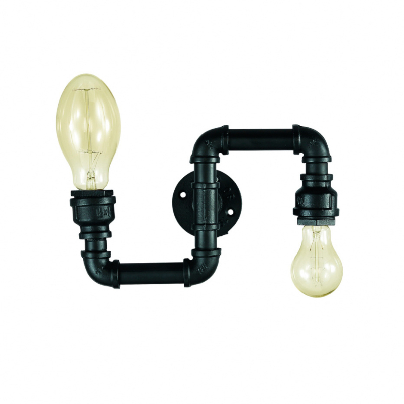 Бра Ideal Lux Plumber AP2 Nero 136691 в #REGION_NAME_DECLINE_PP#