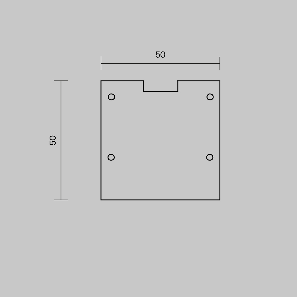 Комплект заглушек для профиля 50×50 2шт Maytoni Led Strip ALM-5050T-B-EC 642047 в Санкт-Петербурге