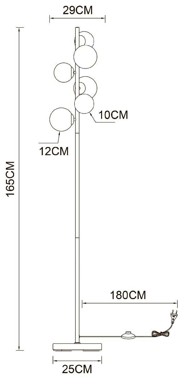 Торшер Arte Lamp Gemini A2243PN-6PB в #REGION_NAME_DECLINE_PP#