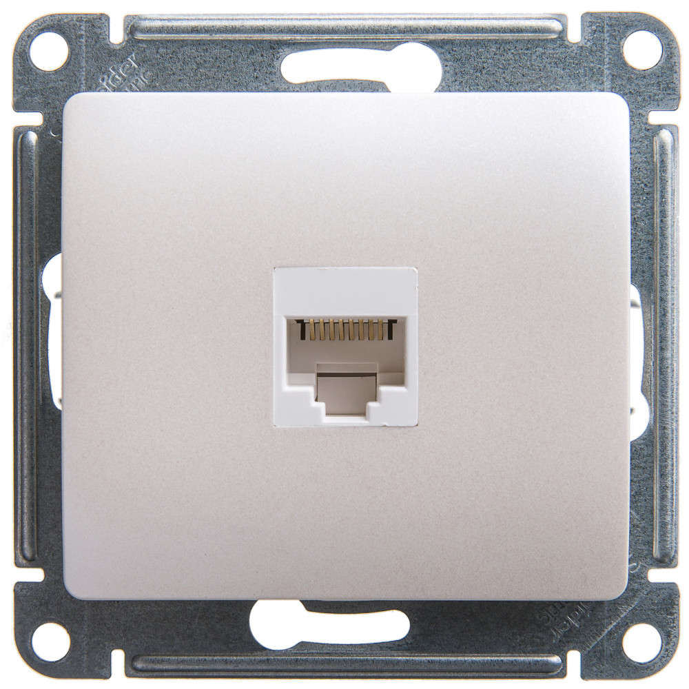 Розетка компьютерная RJ45 кат.5E Systeme Electric Glossa Перламутр GSL000681K в Санкт-Петербурге