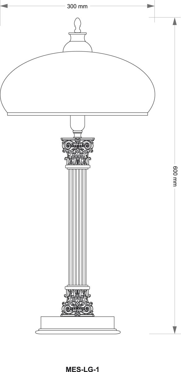 Настольная лампа Kutek Messina MES-LG-1 (P) в #REGION_NAME_DECLINE_PP#