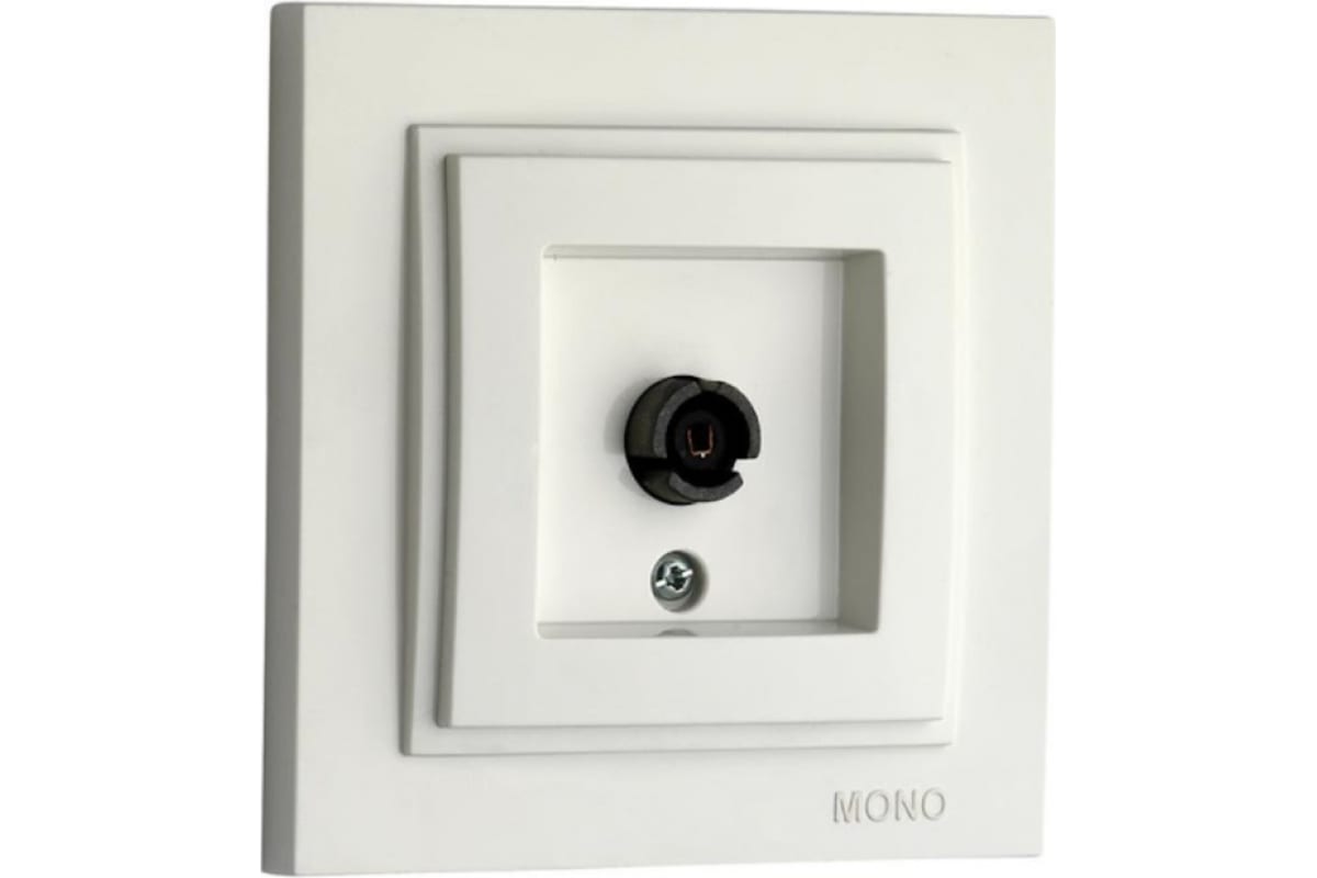 Розетка TV концевая с экраном Mono Electric Despina жемчуг 102-252505-138 в Санкт-Петербурге