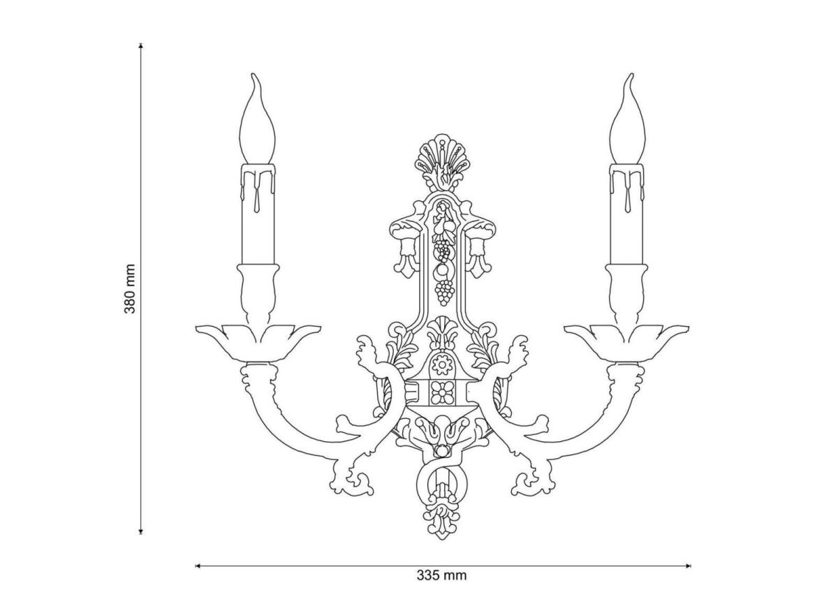 Бра Lucia Tucci Firenze W1781.2 Antique Gold в Санкт-Петербурге
