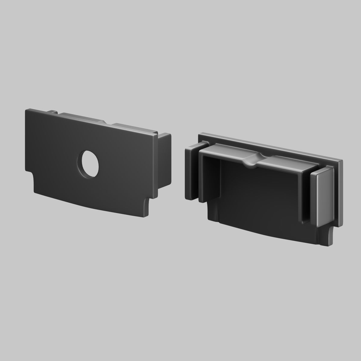 Комплект заглушек для профиля 61×14 2шт Maytoni Led Strip ALM-6114-B-EC 642013 в Санкт-Петербурге
