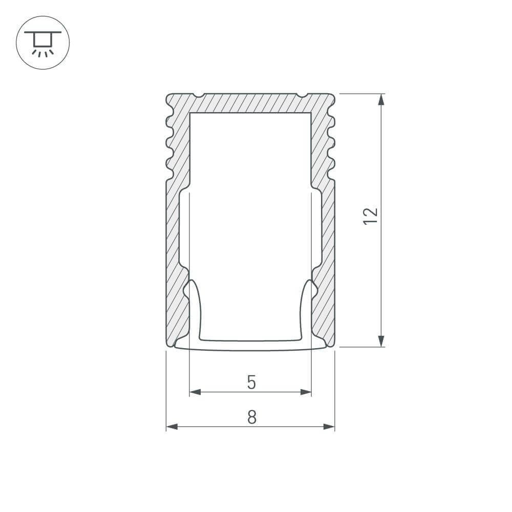 Профиль Arlight SL-MINI-8-H12-2000 ANOD 023714 в Санкт-Петербурге