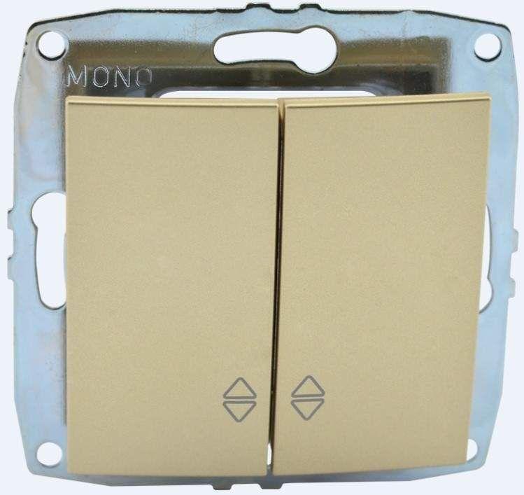 Выключатель двухклавишный проходной Mono Electric Despina-Larissa 10А 250В титан 500-002223-111 в Санкт-Петербурге