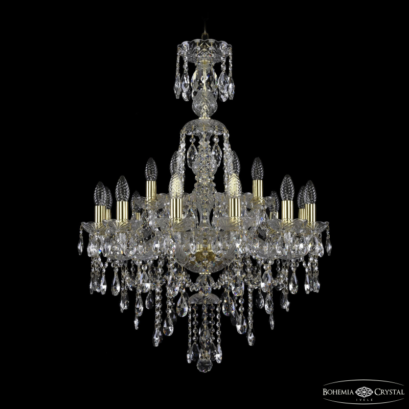 Подвесная люстра Bohemia Ivele Crystal 1415/12+6/220/XL-86 G в Санкт-Петербурге