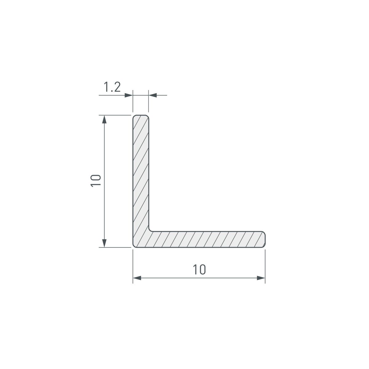 Уголок Arlight ARH-W10x10x1,2-3000 ANOD (Алюминий) 063229 в Санкт-Петербурге