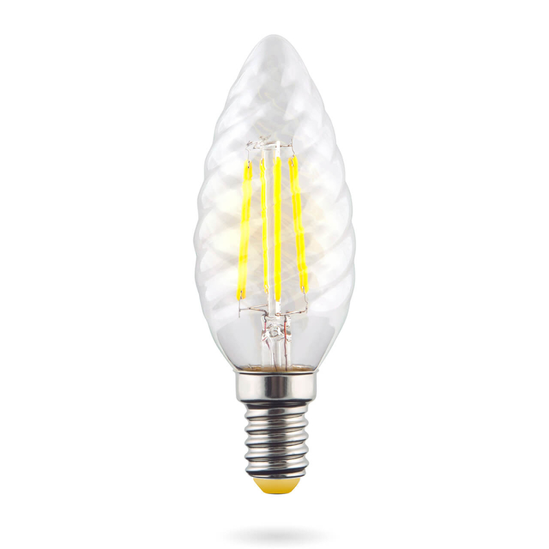 Лампа светодиодная Voltega E14 6W 2800К свеча прозрачная VG10-CC1E14warm6W-F 7027 в Санкт-Петербурге