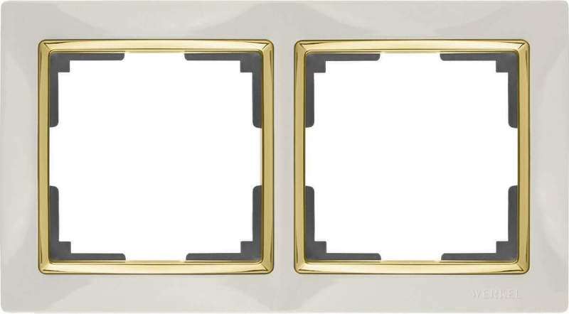 Рамка Werkel Snabb на 2 поста слоновая кость/золото WL03-Frame-02-ivory/GD 4690389083891 в Санкт-Петербурге