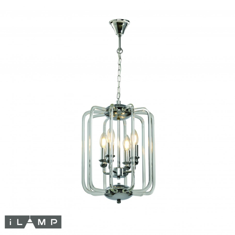 Подвесная люстра iLamp Mono P2481-4 Chrome в #REGION_NAME_DECLINE_PP#